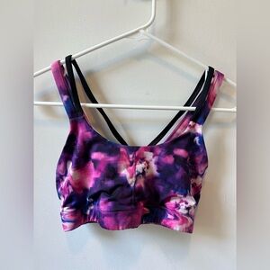Champion Tie-Dye Sports Bra in Pink and Purple